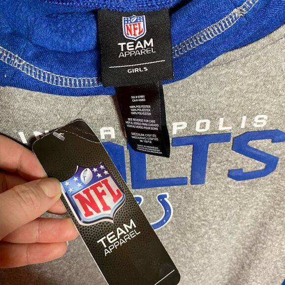 Colts Football Hoodie - Girls Medium - Picture 4 of 5